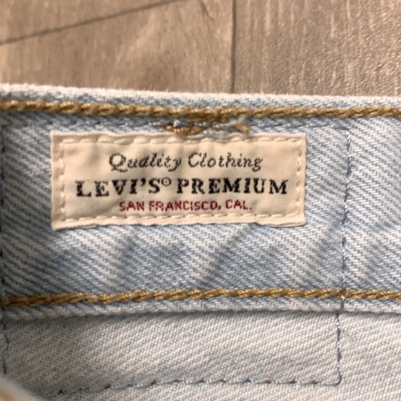 Womens Levi’s Ribcage Distressed Washed Straight Ankle Denim Jeans - Picture 7 of 11